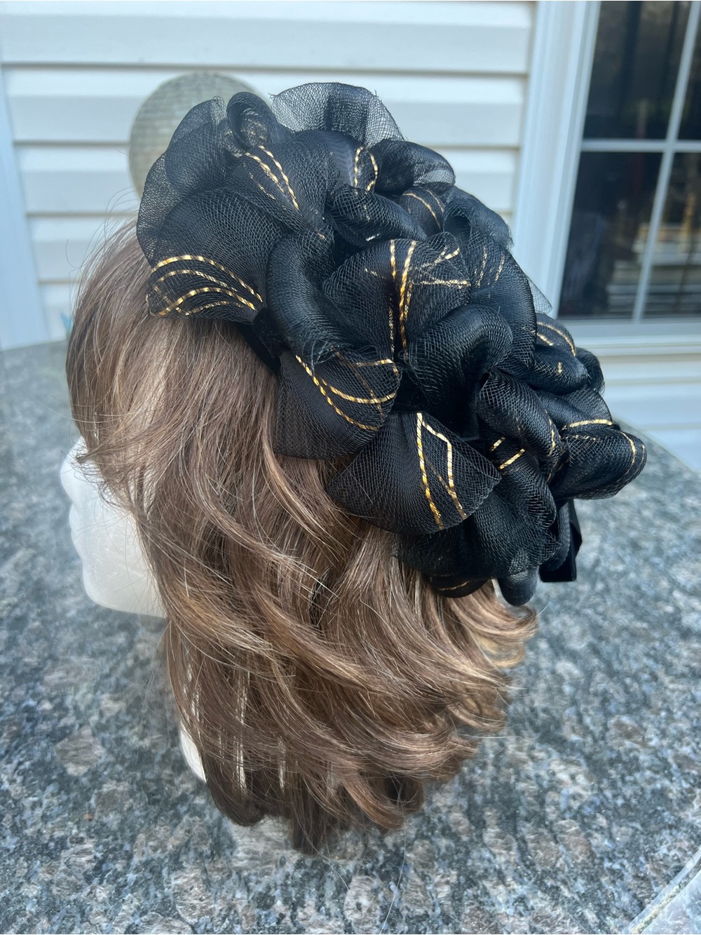 Arthur Rubin Mid-Century Mesh Fascinator Hat M